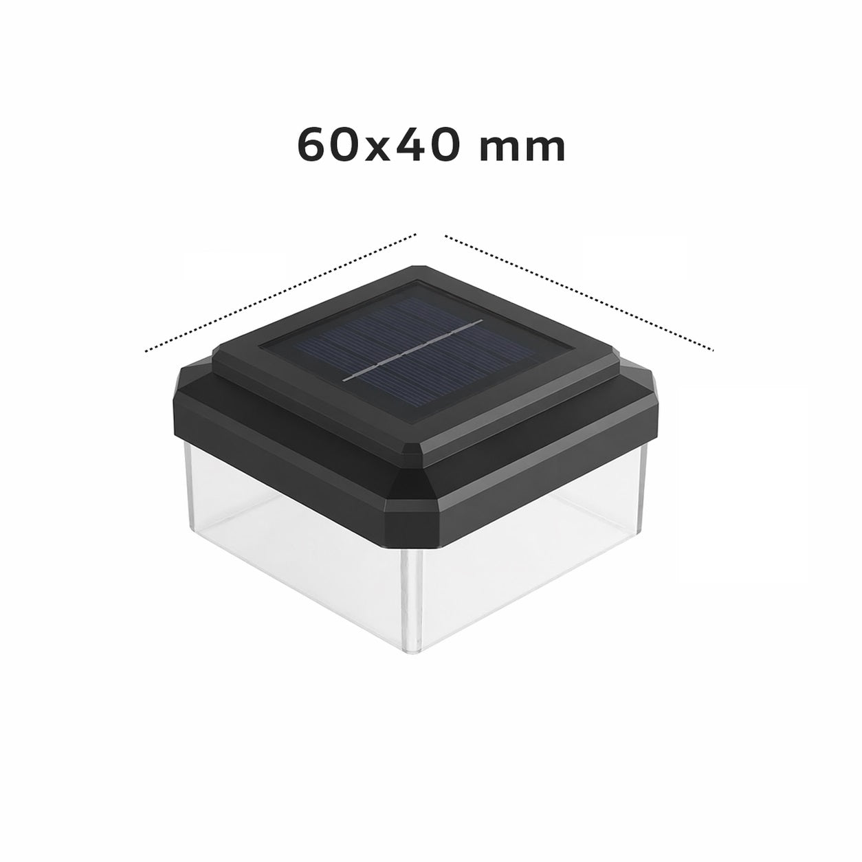 Solarna LED luč za ograjo 60x40 mm | Vodoodporna & Varčna