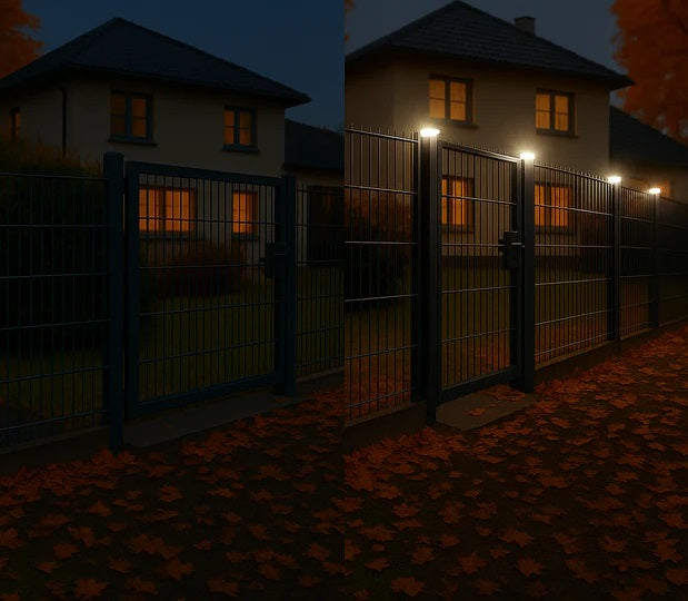Solarna LED luč za ograjo 60x40 mm | Vodoodporna & Varčna