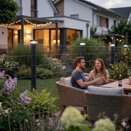 Solarna LED luč za ograjo 60x60 mm | Vodoodporna & Varčna